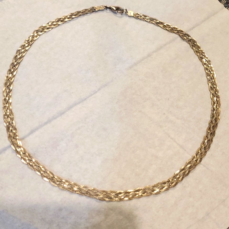 Elegant Sterling Silver 925 Braided Necklace